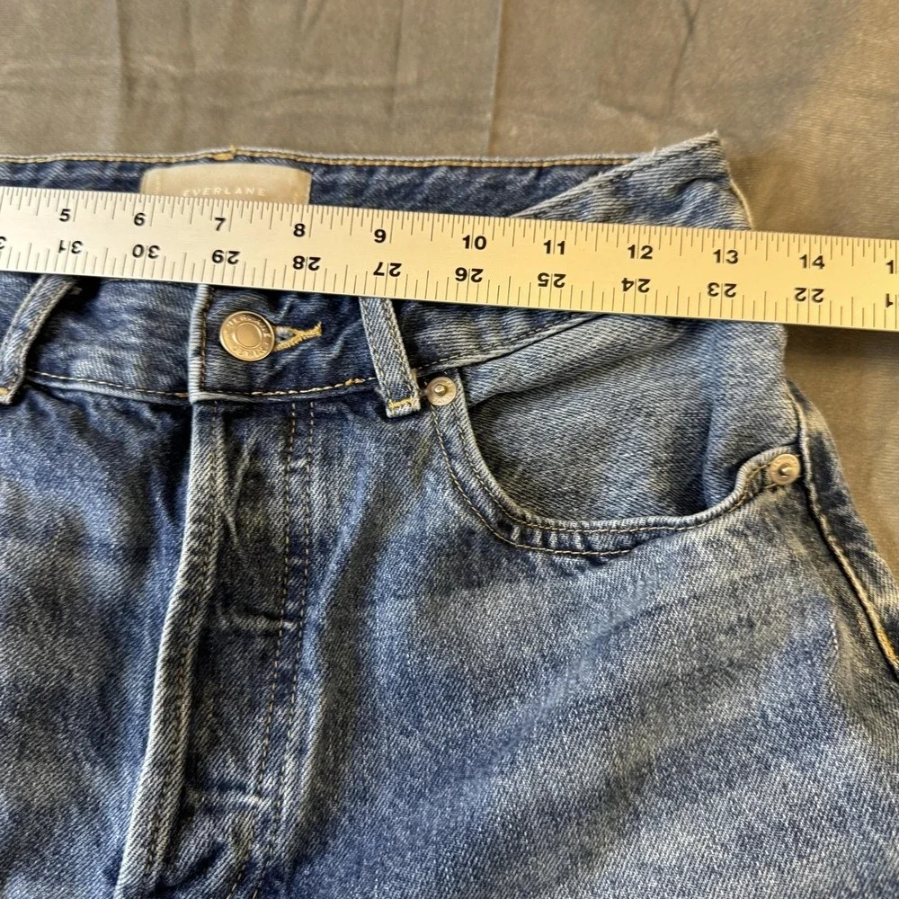Everlane Womens Jeans 28 Blue Curvy 90s Cheeky Straight High Rise Organic Cotton